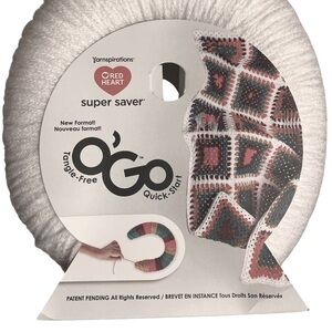 Red Heart O’Go Double Size White Yarn NEW